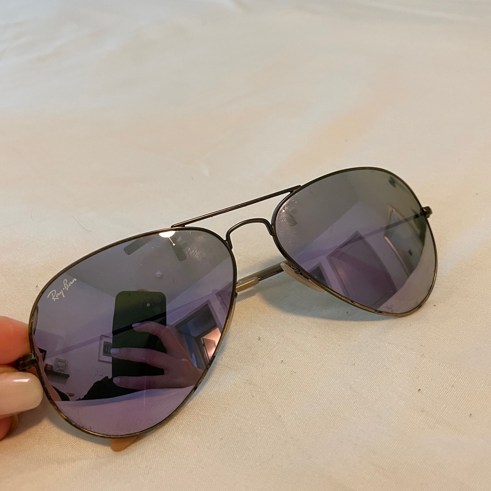COPY - Purple chrome Ray Ban aviator